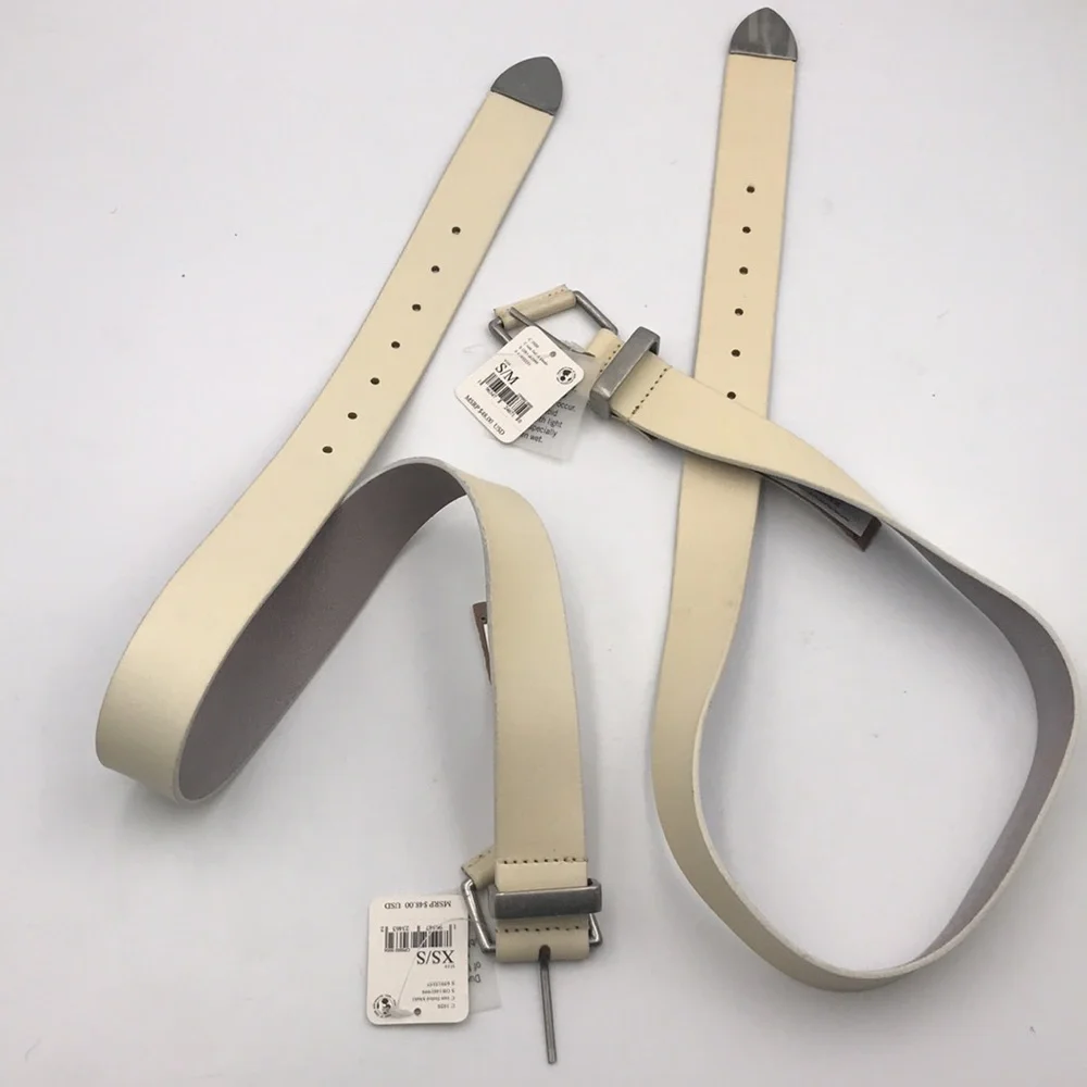 Free People We The Free Getty Leather Belt In Sun Faded Khaki
